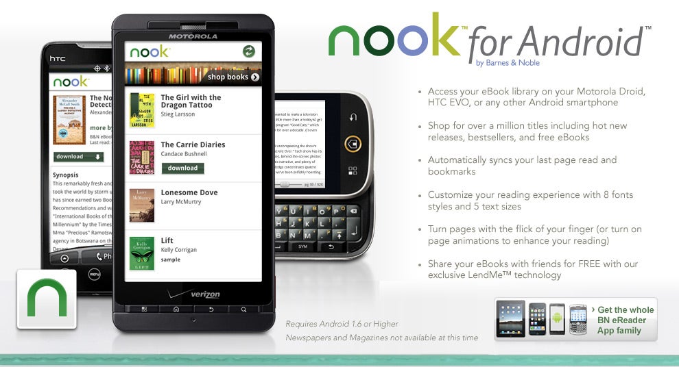 Nook here! Barnes and Noble eReader now available for Android