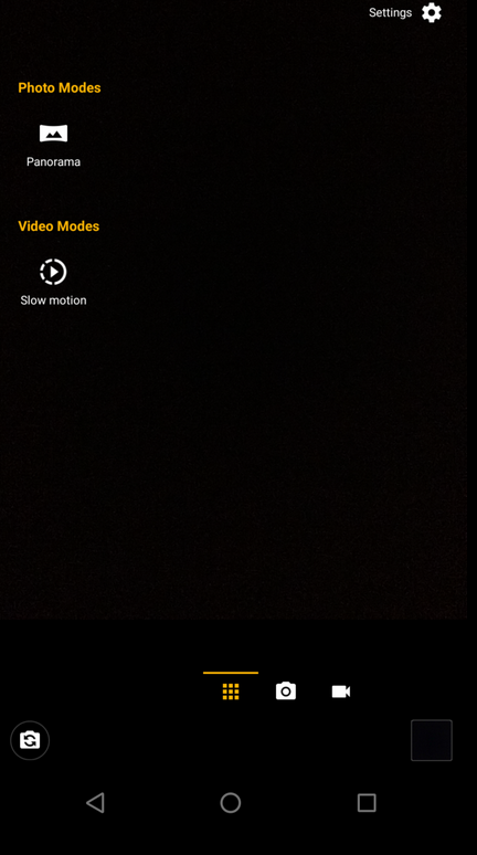 Screenshot showing the updated UI on the Motorola camera app - Motorola updates the UI on its camera app