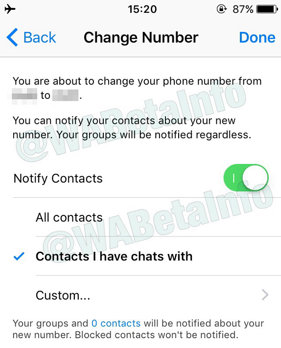 WhatsApp's new Change Number feature is rolling out to the Android beta - WhatsApp Android beta allows users to notify contacts when they change their WA number