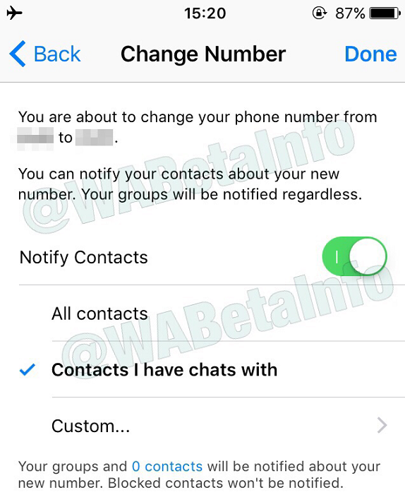 WhatsApp&#039;s new Change Number feature is rolling out to the Android beta - WhatsApp Android beta allows users to notify contacts when they change their WA number