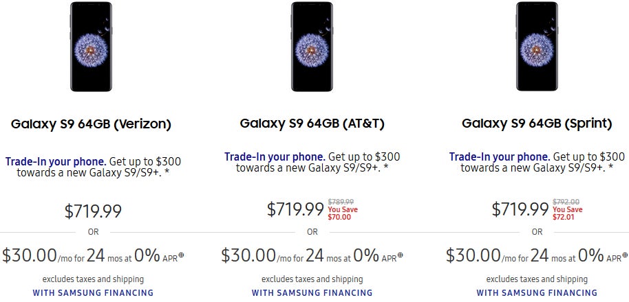 Samsung lowers the prices of Galaxy S9 and S9+ (Verizon, AT&amp;T, Sprint)