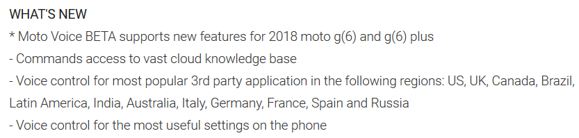 Changelist for the Moto Voice app mentions the Moto G6 and Moto G6 Plus - Evidence that the unannounced Moto G6 and Moto G6 Plus are legit comes from Motorola itself