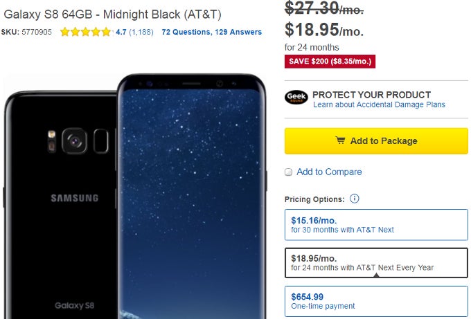 Deal: AT&amp;T&#039;s Samsung Galaxy S8 and S8+ are now $200 off