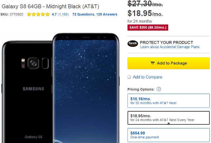 Deal: AT&T's Samsung Galaxy S8 and S8+ are now $200 off