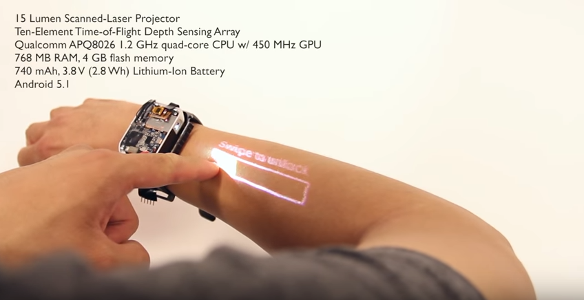 Smartwatch with hologram on arm new arrivals