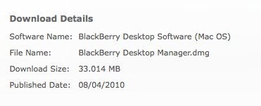 Latest version of BlackBerry Desktop Manager for Mac readies itself for the Torch 9800