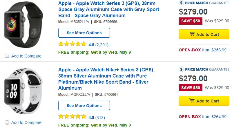 Deal: Apple Watch Series 3 is now $50 off (GPS model only)
