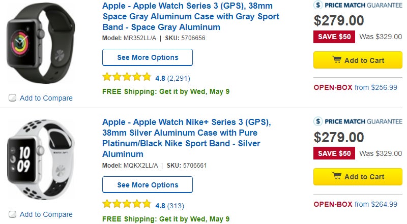 Save 50 on the Apple Watch Series 3 at Best Buy PhoneArena