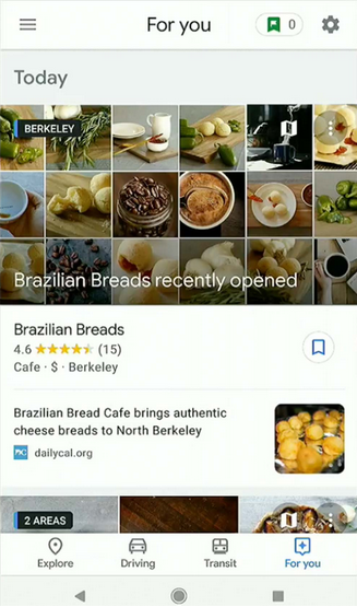 For You provides Google Map users with local recommendations on where to eat or hang out - Google Maps to add new features including &quot;For You&quot; and &quot;Your Match&quot;