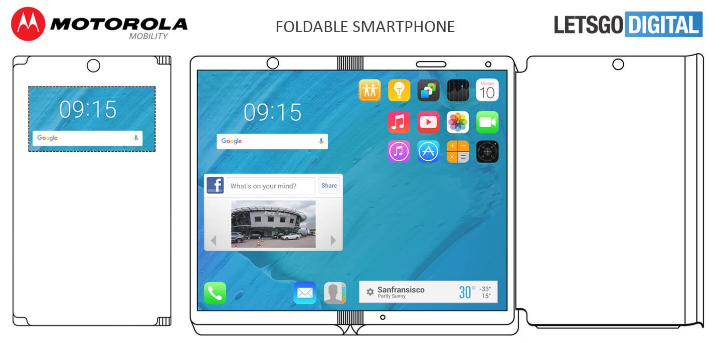 Motorola's newest patent is a foldable smartphone that turns into a tablet