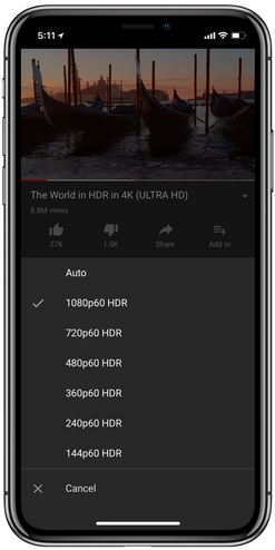 YouTube adds HDR support for the Apple iPhone X - YouTube now supports HDR video on the Apple iPhone X