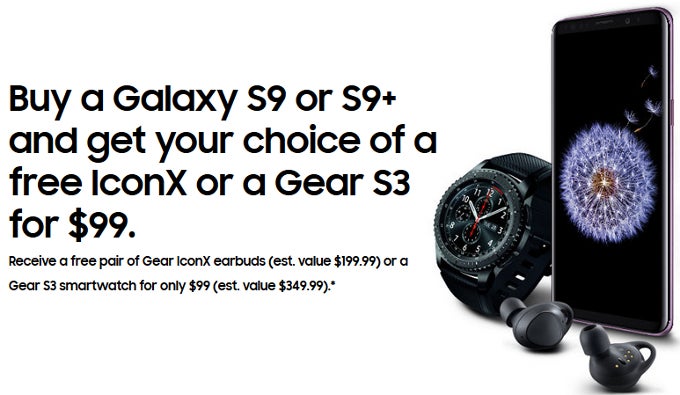 The Samsung Gear S3 Frontier costs 99 with purchase of a Galaxy S9 PhoneArena