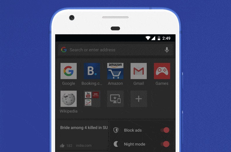 Night mode - Opera for Android updated with night mode, QR code reader, themes, more