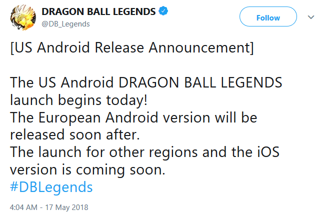 Dragon Ball Legends is now available for U.S. Android users - Just Saiyan, Dragon Ball Legends is now available from the Google Play Store in the U.S.