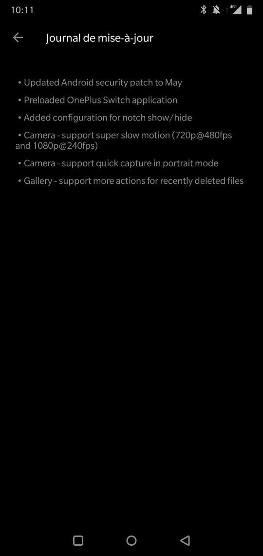 First OnePlus 6 update brings option to hide the notch, slo-mo video support