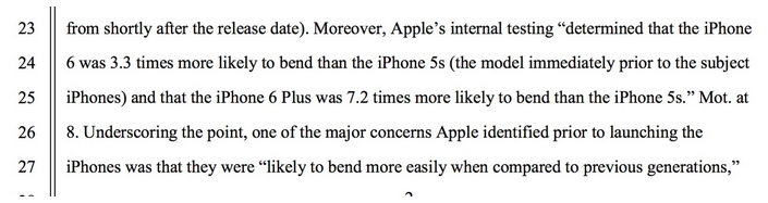 Internal court documents recently unsealed reveal that Apple knew that its 2014 models were more susceptible to bending - Judge Koh releases documents that show Apple knew the iPhone 6/6 Plus would bend