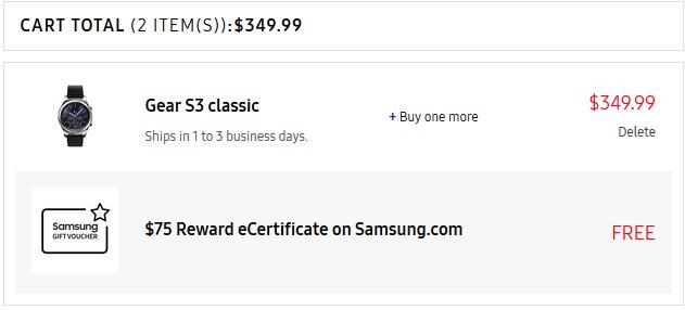 Deal: Samsung Gear S3 Classic and S3 Frontier now come with $75 gift cards