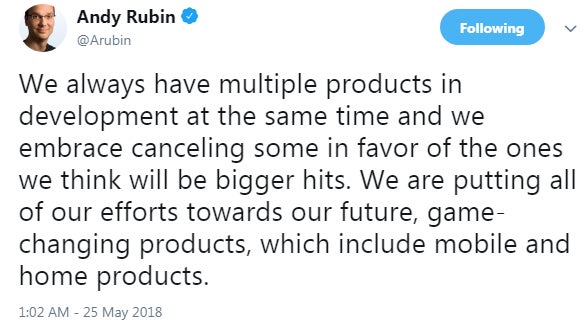 Essential might be up for sale, but Andy Rubin suggests its next product will be "game-changing"