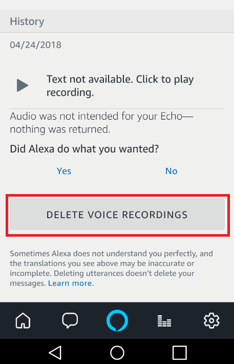 Listen to and delete the conversations recorded by Alexa by opening the Alexa app - How to listen to and delete the conversations recorded by Alexa inside your home