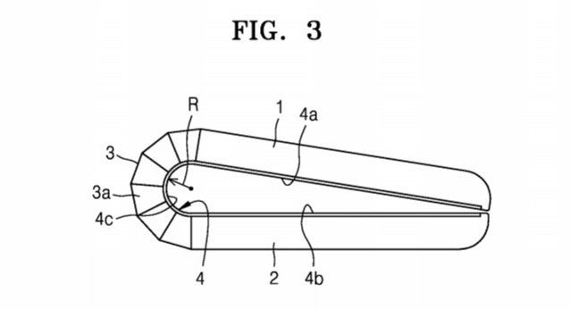 As a Samsung patent shows, a flexible screen may not be able to fold flat like a piece of paper - The Samsung Galaxy X foldable phone may be an amazing disappointment