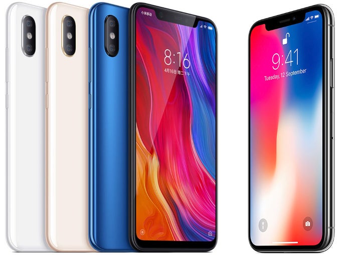 Hint - the iPhone X can&#039;t even muster a shiny blue version - Who copied the iPhone X best?