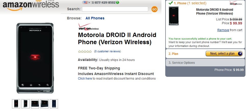 Motorola DROID 2 is already getting the Amazon treatment - priced at $99.99