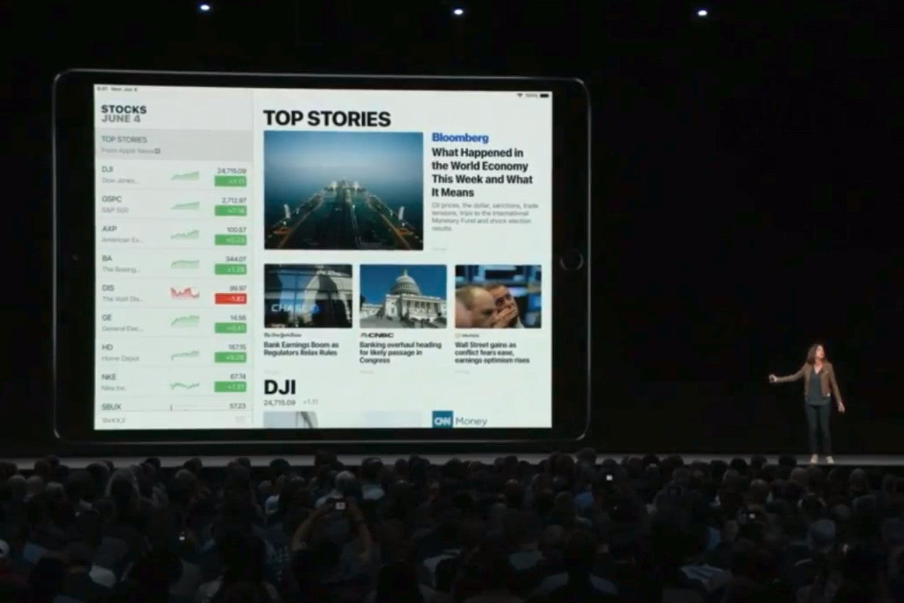 Stocks is coming to iPad with iOS 12 - iOS 12 is announced with focus on performance and augmented reality