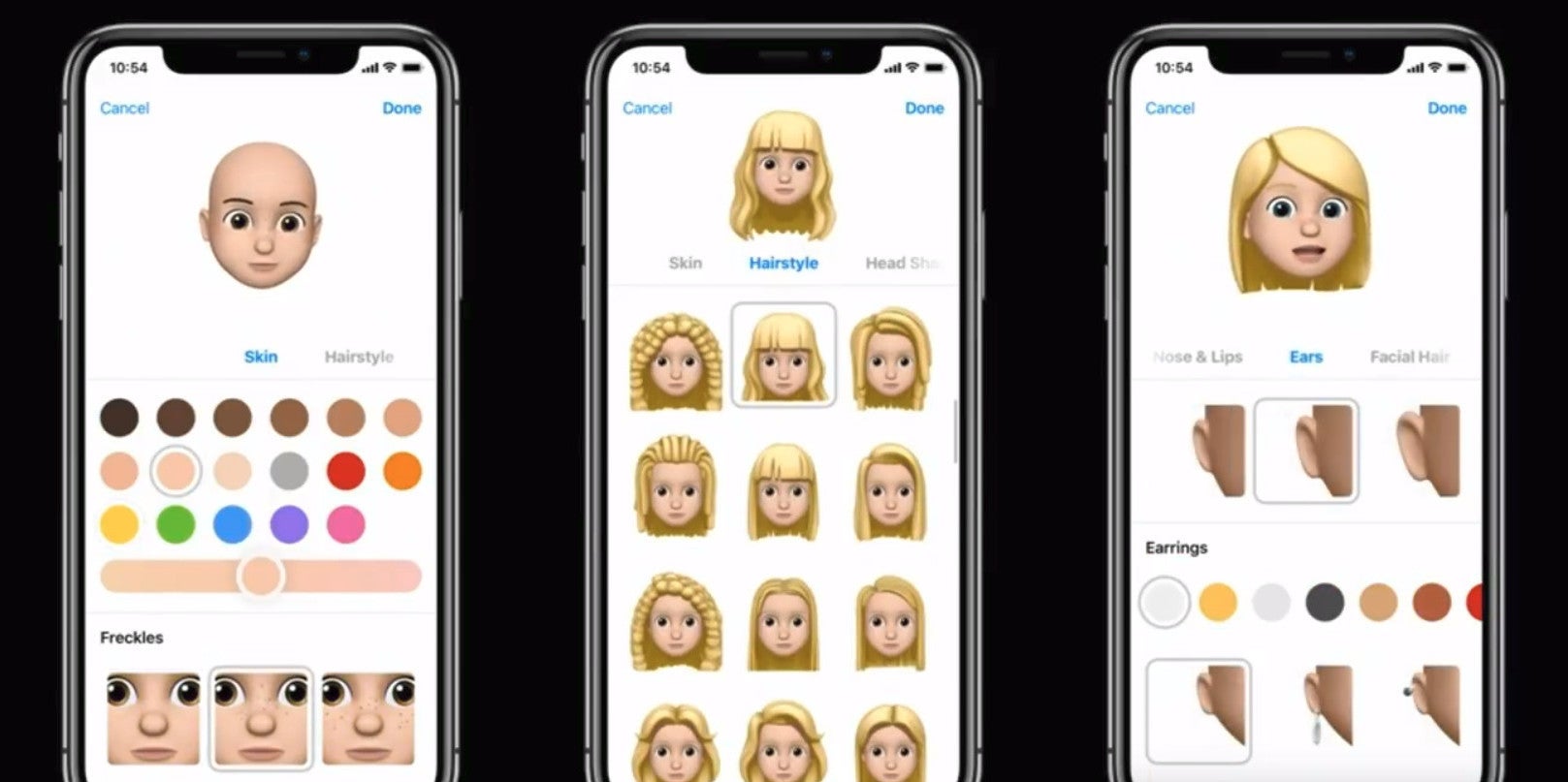 Customizing a Memoji - iOS 12 is announced with focus on performance and augmented reality