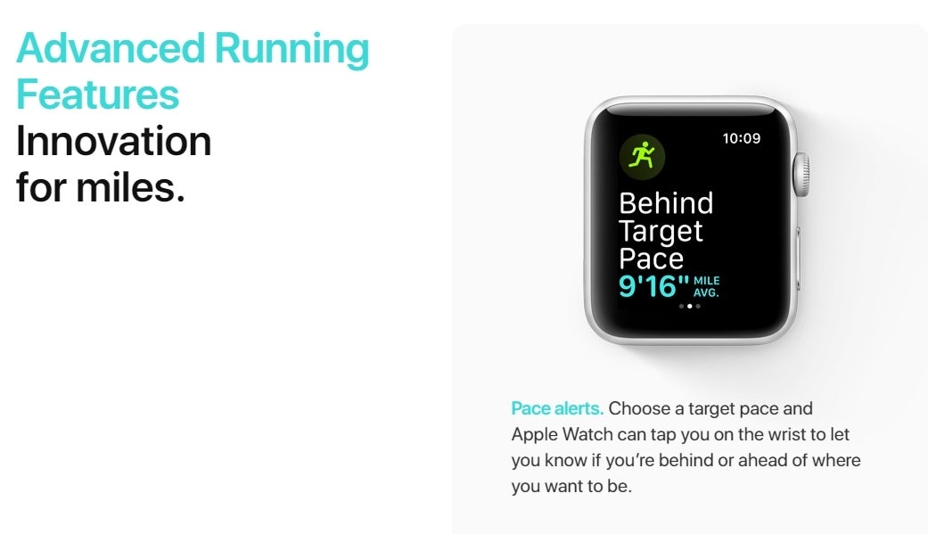 Apple watch running pace alert hot sale