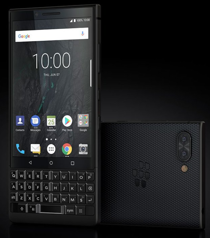 BlackBerry KEY2 in Black - New BlackBerry KEY2 render shows the phone in Black