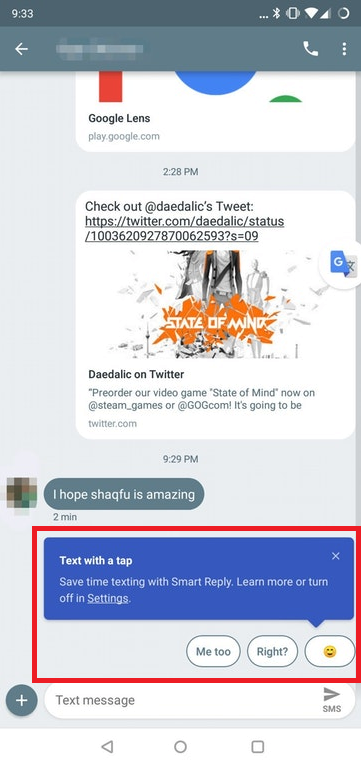 Smart Reply appears in the Android Messages app - Smart Reply feature for Android Messages shows up in more phones