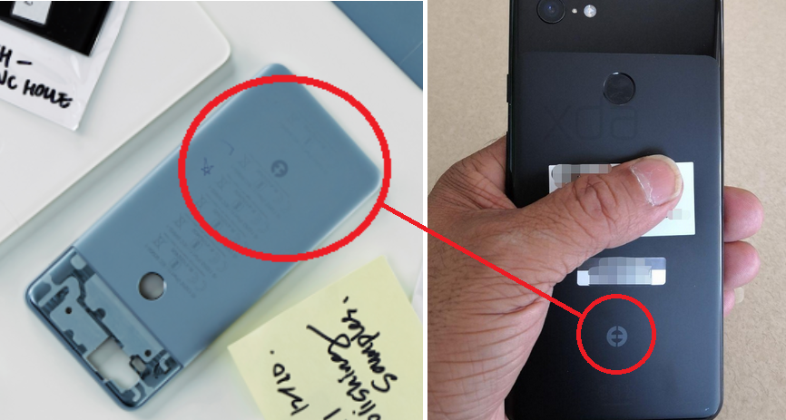 Pixel 3 Xl Prototype In Photos Sports Mystery Logo Belonging To Google Phonearena