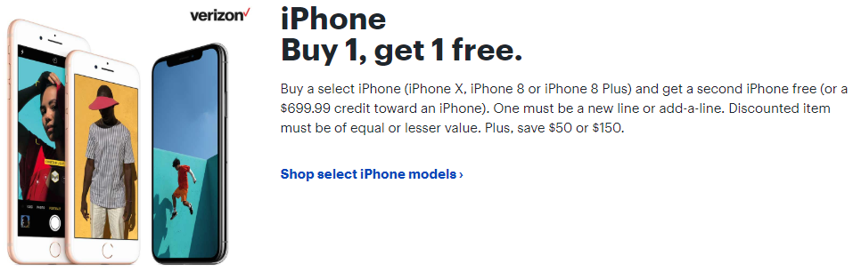 Best Buy teams with Verizon on a free iPhone BOGO deal, plus up to $150 discount