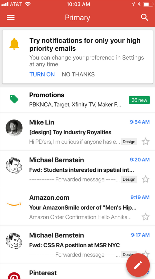 Using AI, Gmail for iOS can send users notifications for high priority mail only - Update rolling out now adds AI powered notifications to Gmail for iOS