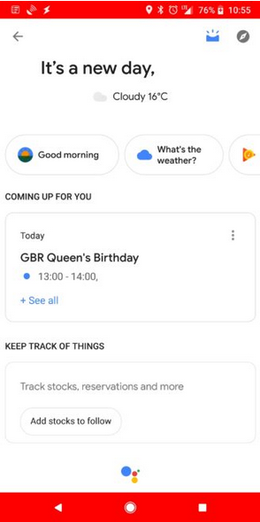 Some Google Assistant users have received the new personal overview page - Google Assistant&#039;s personal overview page appears for some users