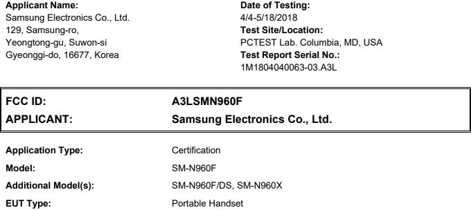 Samsung Galaxy Note 9 gets approved by the FCC, could be announced soon
