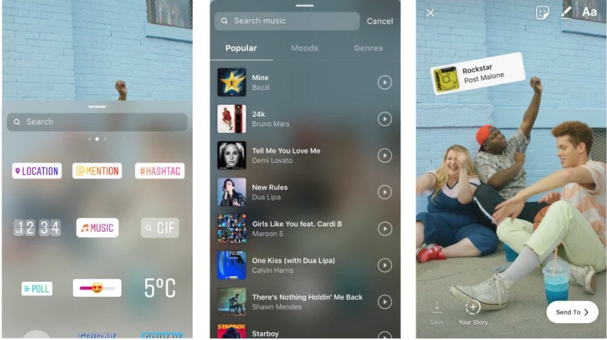 Instagram allows users to add music to their Stories, but only on iOS