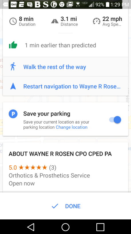 Once he arrived at the destination, Google Maps gave this driver a summary about his journey - Some Google Maps users are seeing Waze-like incident reporting and trip summaries