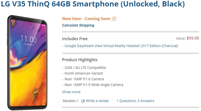 Unlocked LG V35 ThinQ now available for pre-order, free Google Daydream View headset included