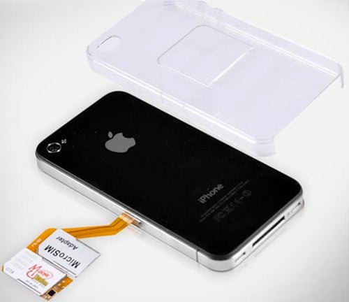 Case for the iPhone 4 comes with a dual-SIM adapter