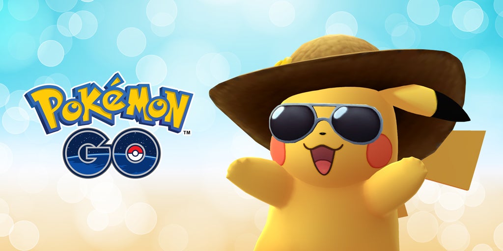 Summer Style Pikachu will appear in Pokemon GO this month - For Pokemon GO's second anniversary, Pikachu shows off some summer attire