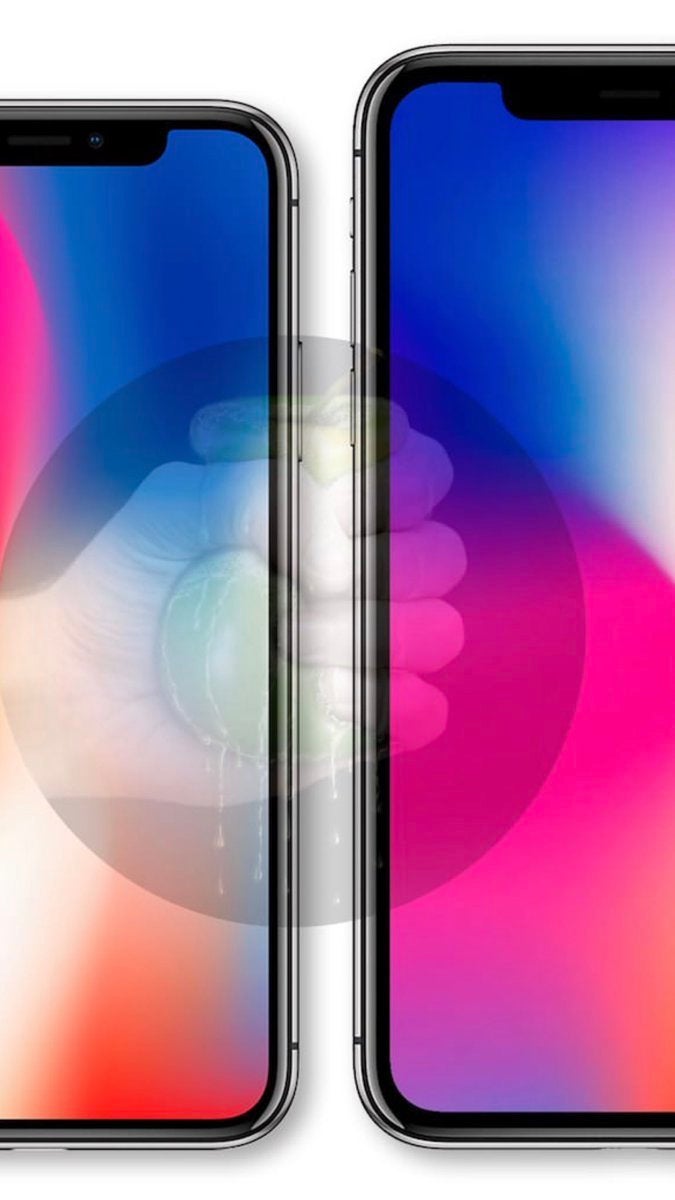 CAD-based render of the LCD iPhone 2018 (right) vs X bezels - Apple usurps entire LCD LED supply line to ensure thinner bezels on the iPhone 2018