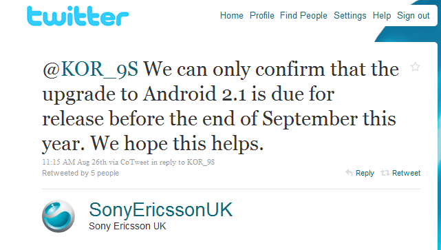 Sony Ericsson U.K. confirms September Android 2.1 update for Xperia X10; are U.S. models included?