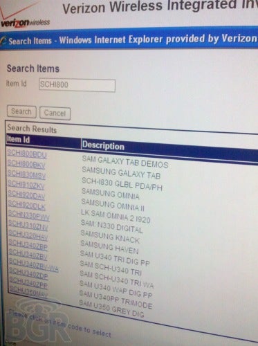 Verizon snags Samsung Galaxy Tab?