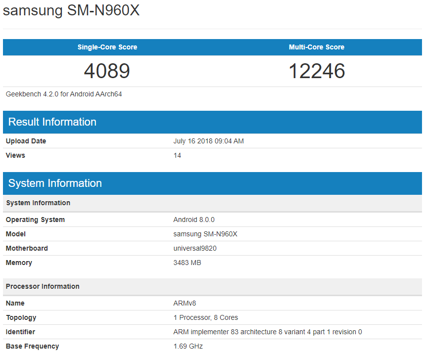 Samsung&#039;s new 9820 processor benchmark mauls iPhone scores, leaks on a mystery Note 9