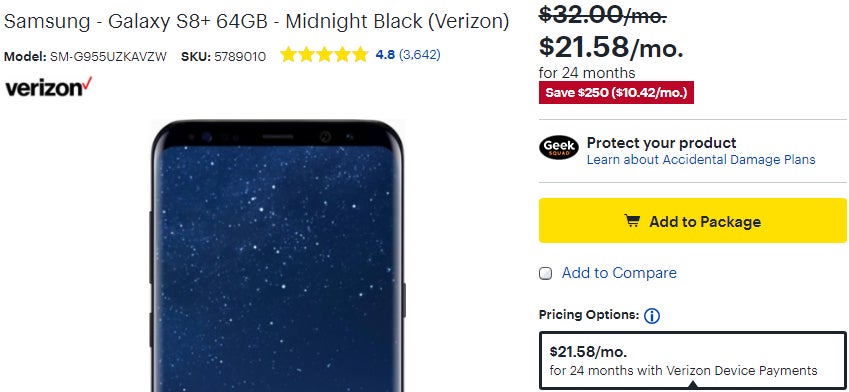 Deal: Samsung Galaxy S8+ is now $250 cheaper (Verizon, AT&T, Sprint)
