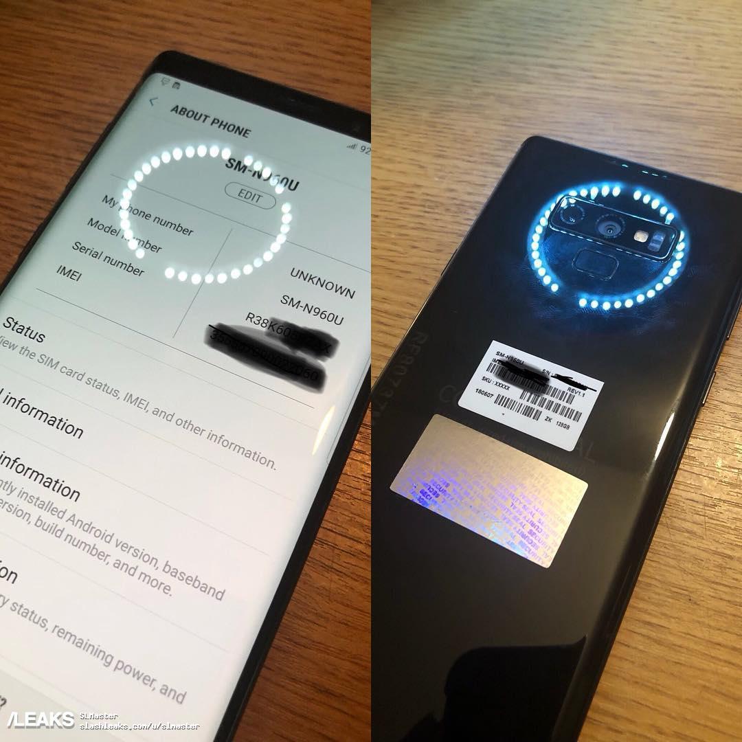 The Galaxy Note 9 appears in new leaked photos