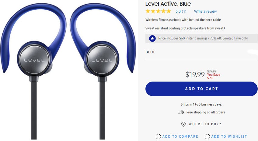 Deal: Samsung Level Active wireless earphones now cost just $19.99 (75% off)