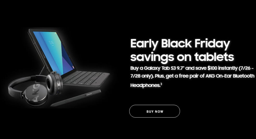 Early Black Friday deal: Discounted Samsung Galaxy Tab S3 comes with free AKG headphones