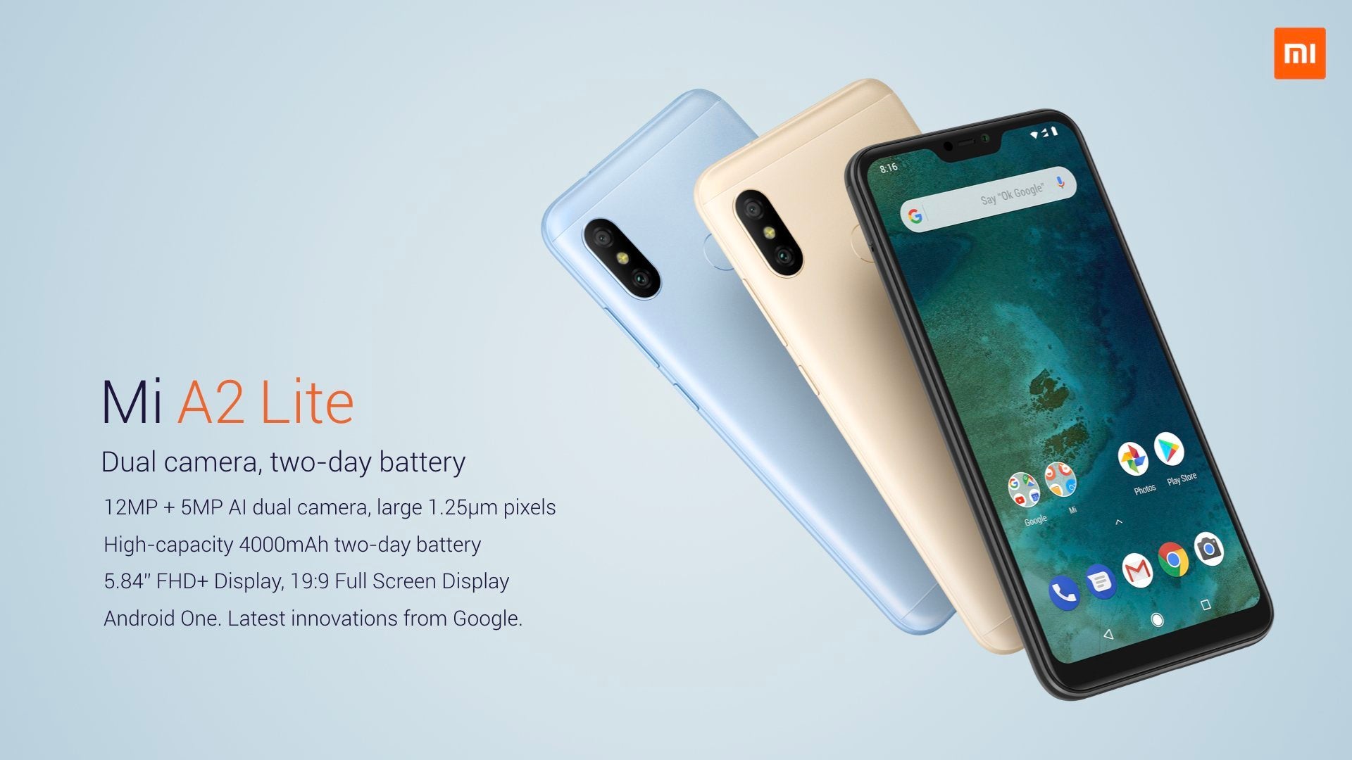 Xiaomi Mi A2 Dual Sim 128GB 6GB RAM Blue EU 